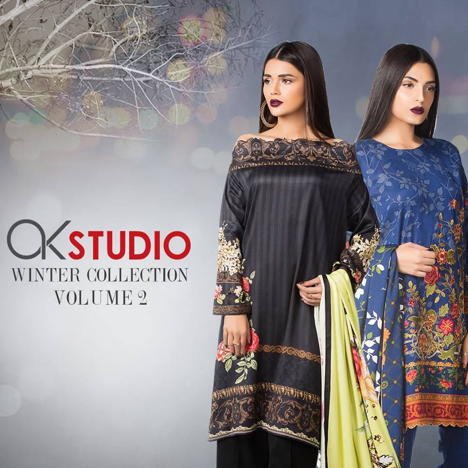 Alkaram Winter 3 Piece Casual Collection 2018