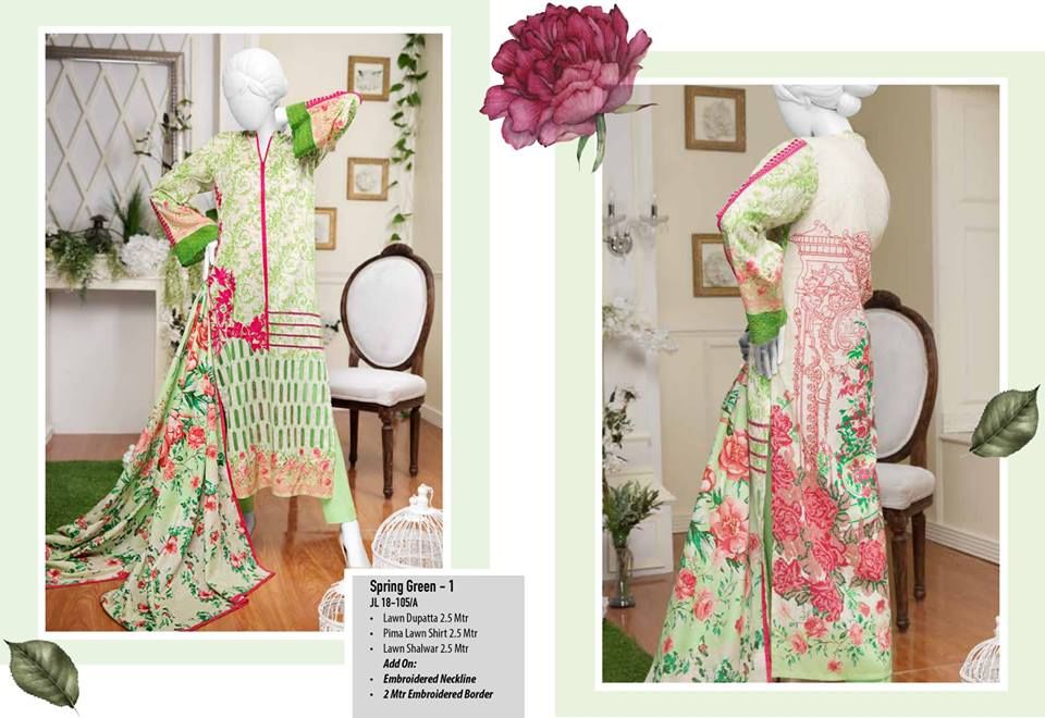 J. Summer Unstitched Lawn Collection 2018