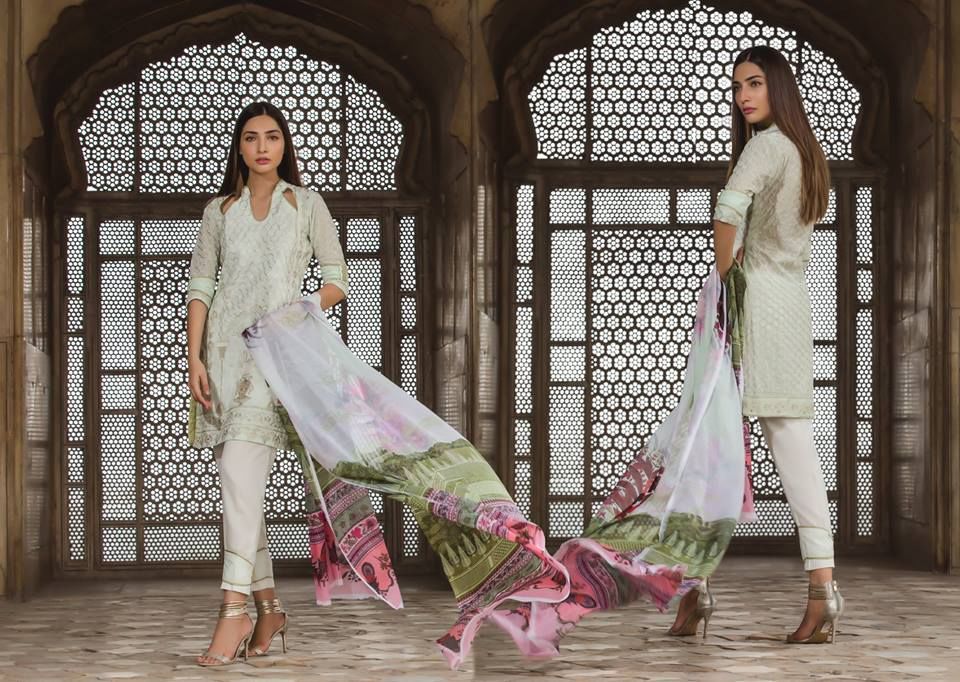 Luxury Embroidered Floral Vintage Eid Collection 2018