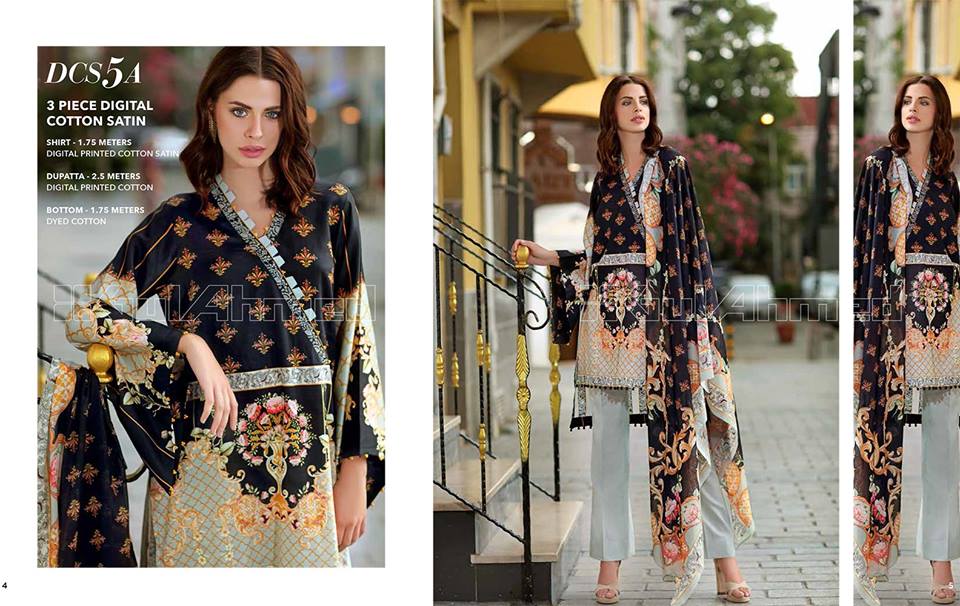 Gul Ahmed Digital Cotton Satin Ideas Collection