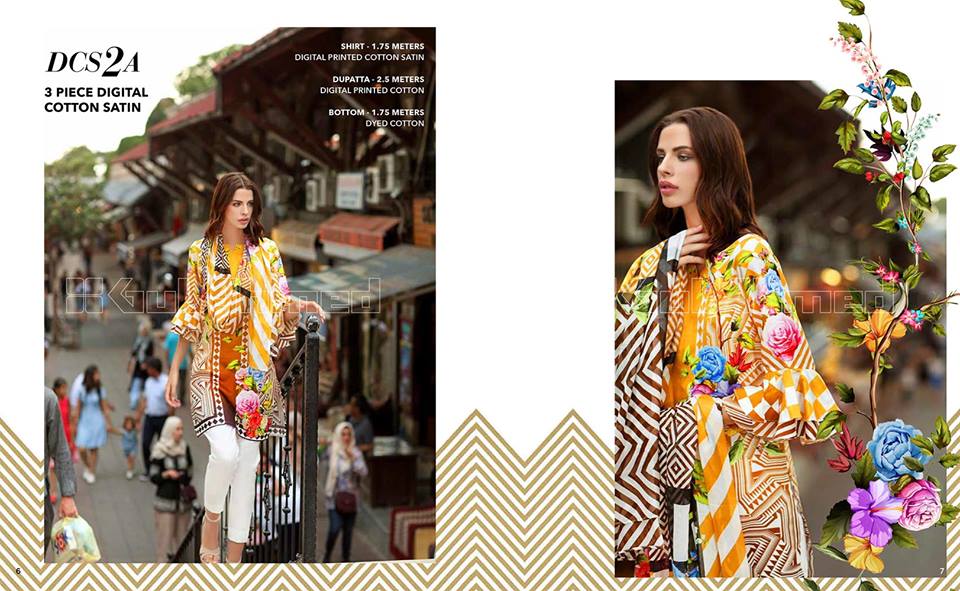 Gul Ahmed Digital Cotton Satin Ideas Collection